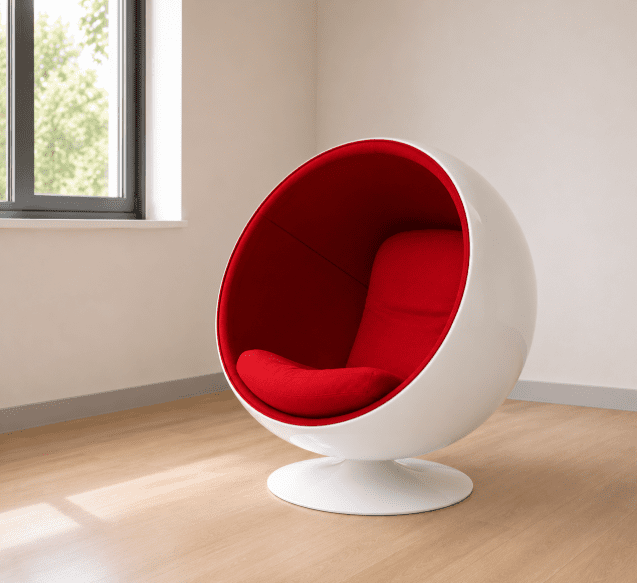 כורסת בועה אדומה B-82A) ball chair)